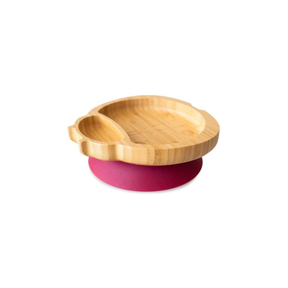 Eco Rascals Bamboo Plate with Suction Cup (Ladybug),Dinnerware