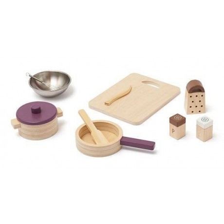 Детская кухня и аксессуары Kids Concept Набор деревянной посуды Бистро 11 шт.