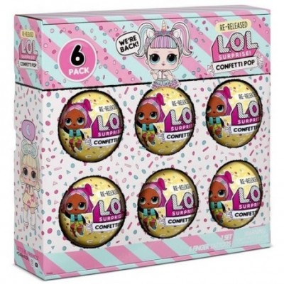L.O.L  L.O.L lol Surprise Confetti Pop 6 pack Dawn