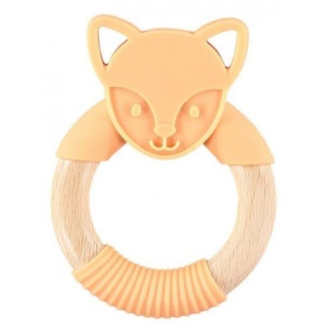 Present in the shop NIBBLING Wooden teether for Fox yellow