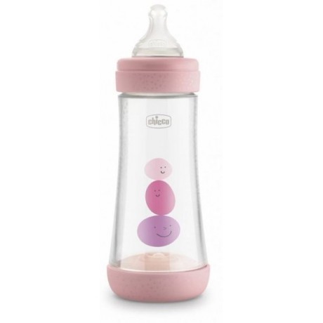 Present in the shop Chicco Perfect5 Feeding Bottle 300ml/4 months + Fast Flow Pink