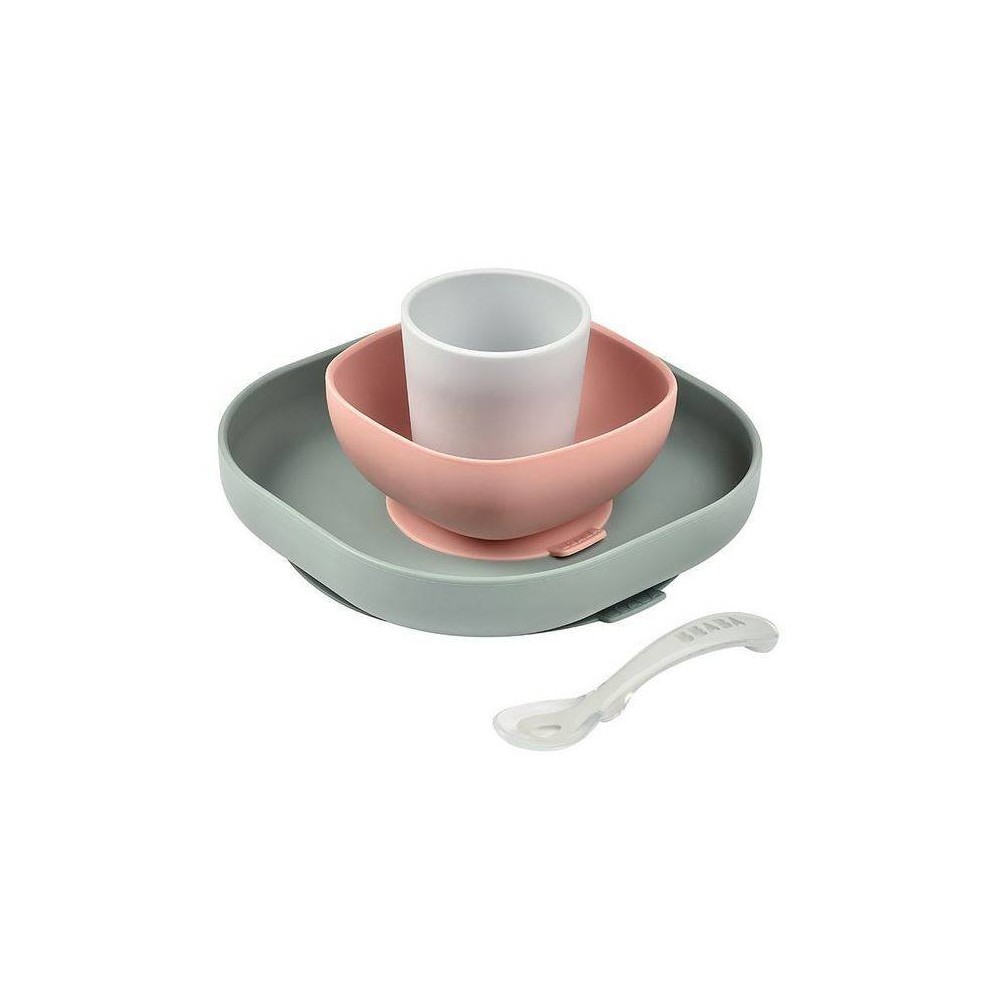 Dinnerware Beaba set of silicone tableware with suction cup