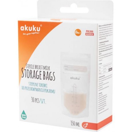 Breast pumps and accessories Akuku Milk Storage Bags 150 ml. 30 pcs.