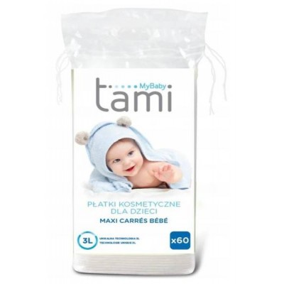 Ühekordsed aluslinad  Tami Organic Baby vatipadjad 60 tk.