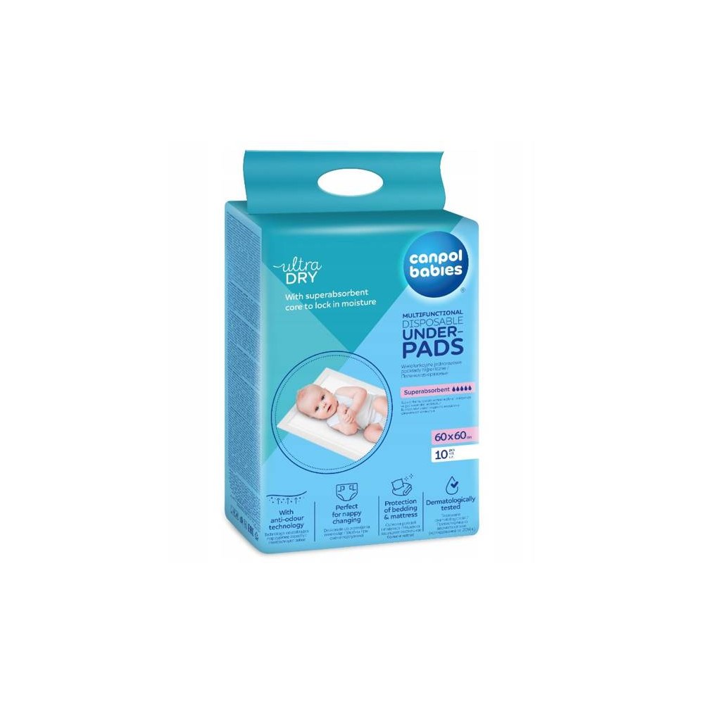 Disposable underpads Canpol Babies Disposable diapers 60x60 cm 10 pcs